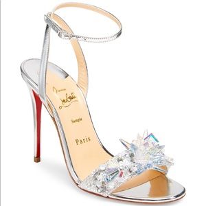 Louboutin Okydok Lurex Metallic Sandals 37.5